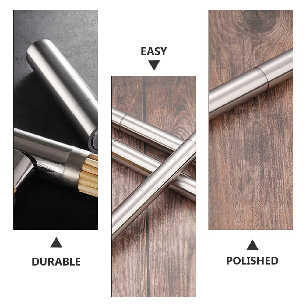 Cabilock Stainless Steel BBQ Skewers Storage Container - 1pc Grill Skewer Bucket for Barbecue Sticks & Supplies - Perfect for Outdoor Grilling, Picnics, and Backyard BBQs