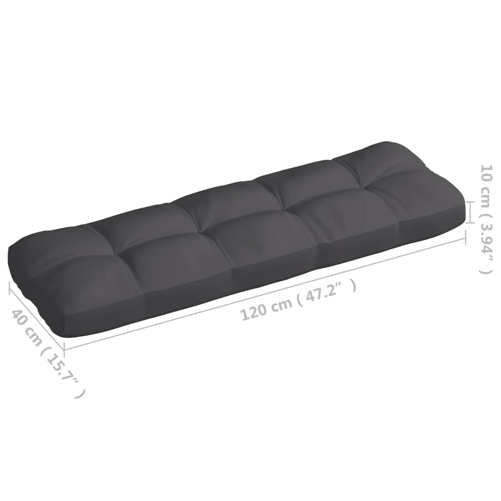 FAMIROSA 7-Piece Anthracite Outdoor Sofa Cushion Set - Waterproof Patio Furniture Cushions for Garden, Deck & Indoor Use | Seat, Back & Side Pillows for Comfortable Lounging
