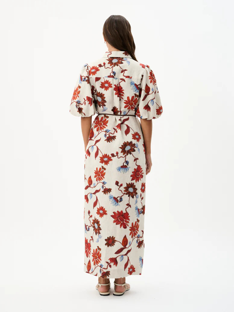 BERKLEY DRESS | Cactus Bloom Print Summer Dress for Women - Perfect for Beach Vacations, Garden Parties & Casual Outings