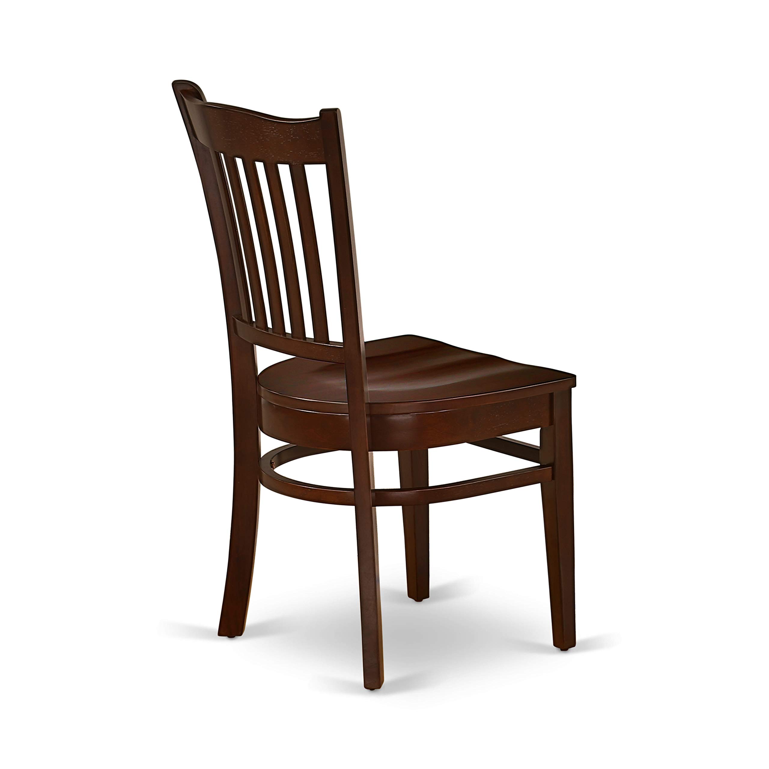 East West Furniture MLGR5-MAH-W 5-Piece Mahogany Dining Set with Extendable Table & 4 Chairs - 36x54 Inch Rectangle Kitchen Table with Butterfly Leaf - Perfect for Small Spaces & Family Gatherings