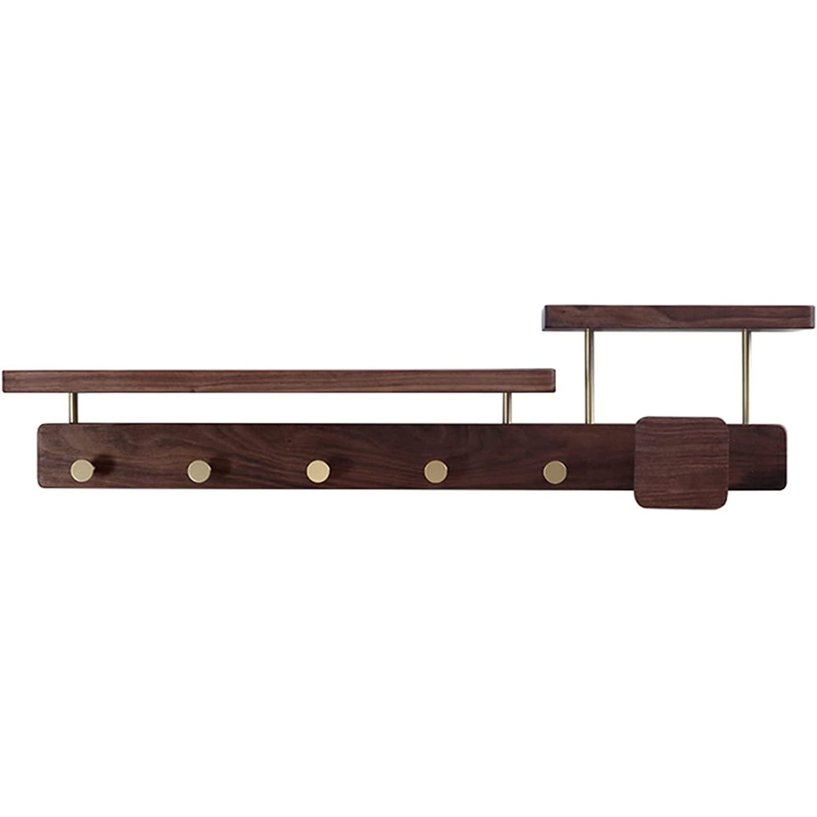 GAOYH Farmhouse Wall Coat Rack with Floating Shelf - Rustic Heavy Duty Wall Mounted Entryway Organizer with Hooks for Coats, Hats & Bags - Perfect for Bedroom, Living Room & Entryway Decor