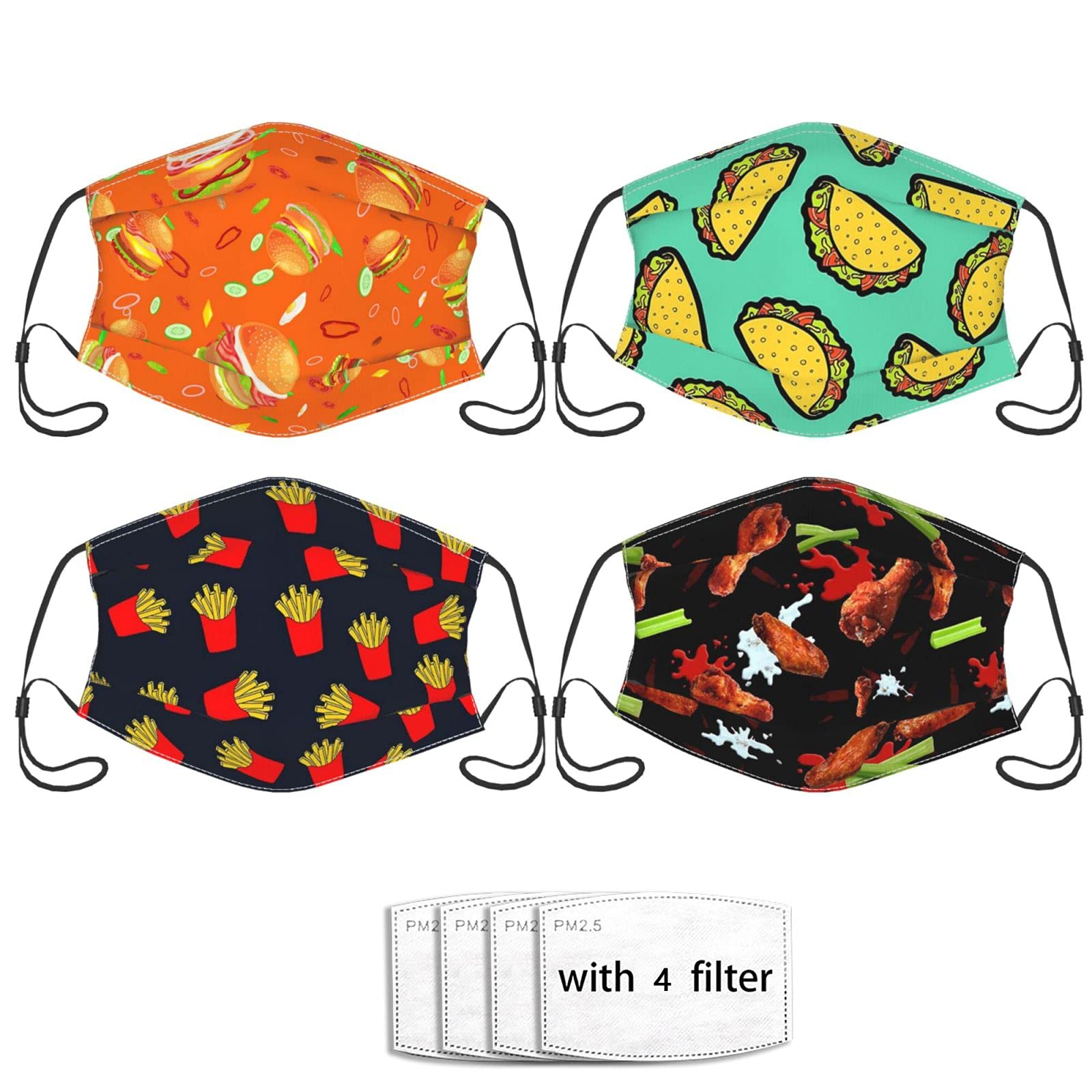 4ps Reusable Balaclava Mask with 4 Filters - Breathable for Men & Women - Outdoor Sports & Cycling