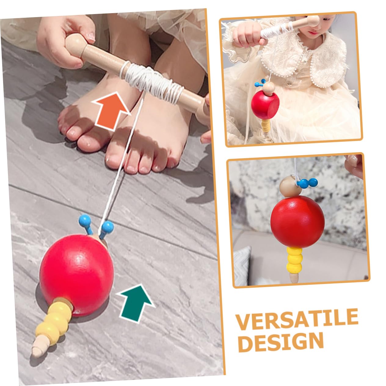 HEMOTON Wooden Pull Toy Set for Toddlers - Fun Educational Walking & Learning Toy for Kids - Perfect for Indoor Play, Outdoor Activities & Early Childhood Development