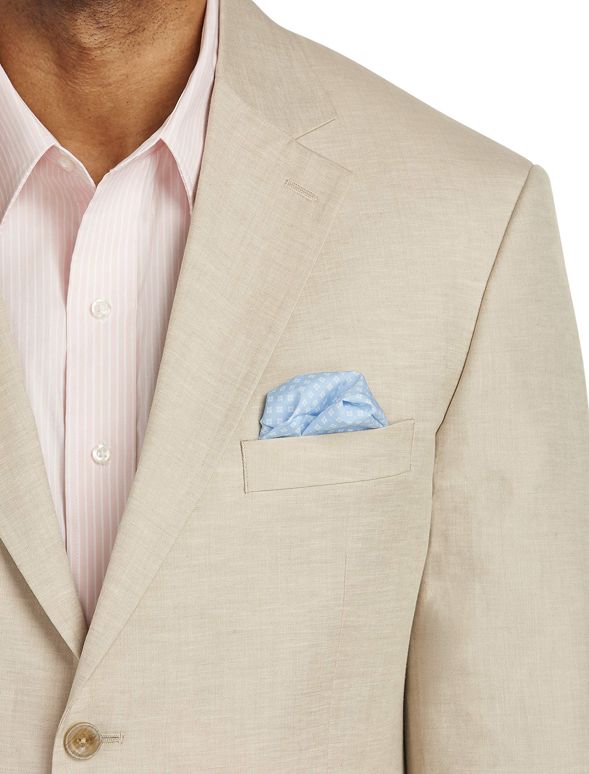 DXL Big and Tall Oak Hill Relaxer Linen-Blend Suit Jacket for Men - Lightweight Breathable Flax Blazer - Perfect for Weddings, Business Meetings & Summer Office Wear
