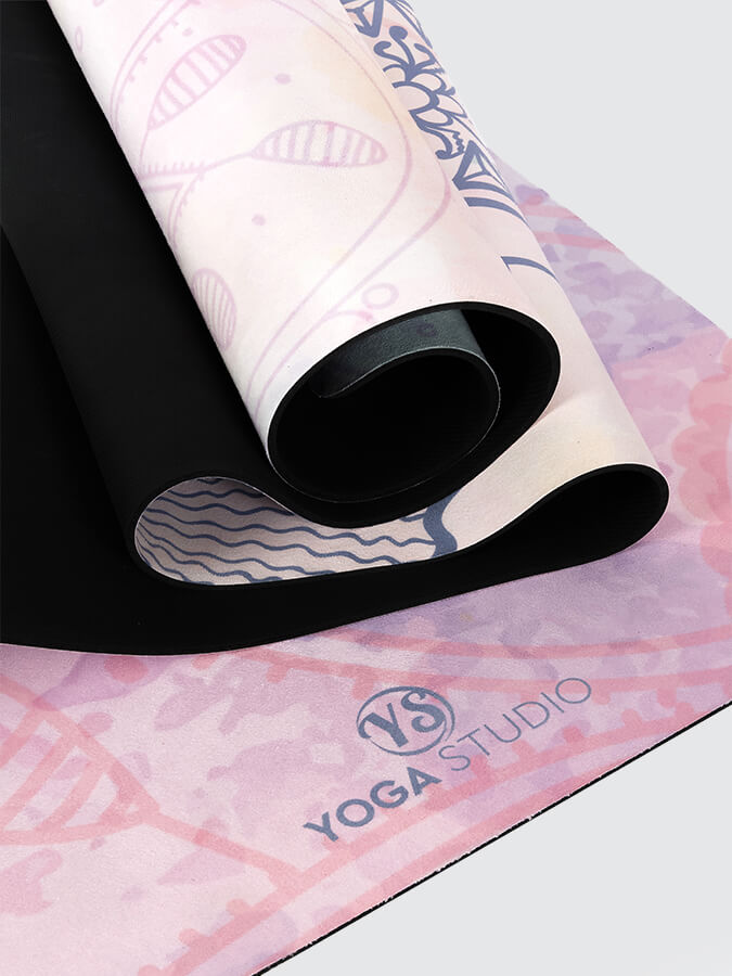 Eco-Friendly Vegan Suede Microfiber Yoga Mat 4mm - Non-Slip, Cushioned for Hot Yoga, Pilates & Home Workouts - Perfect for Beginners & Professionals