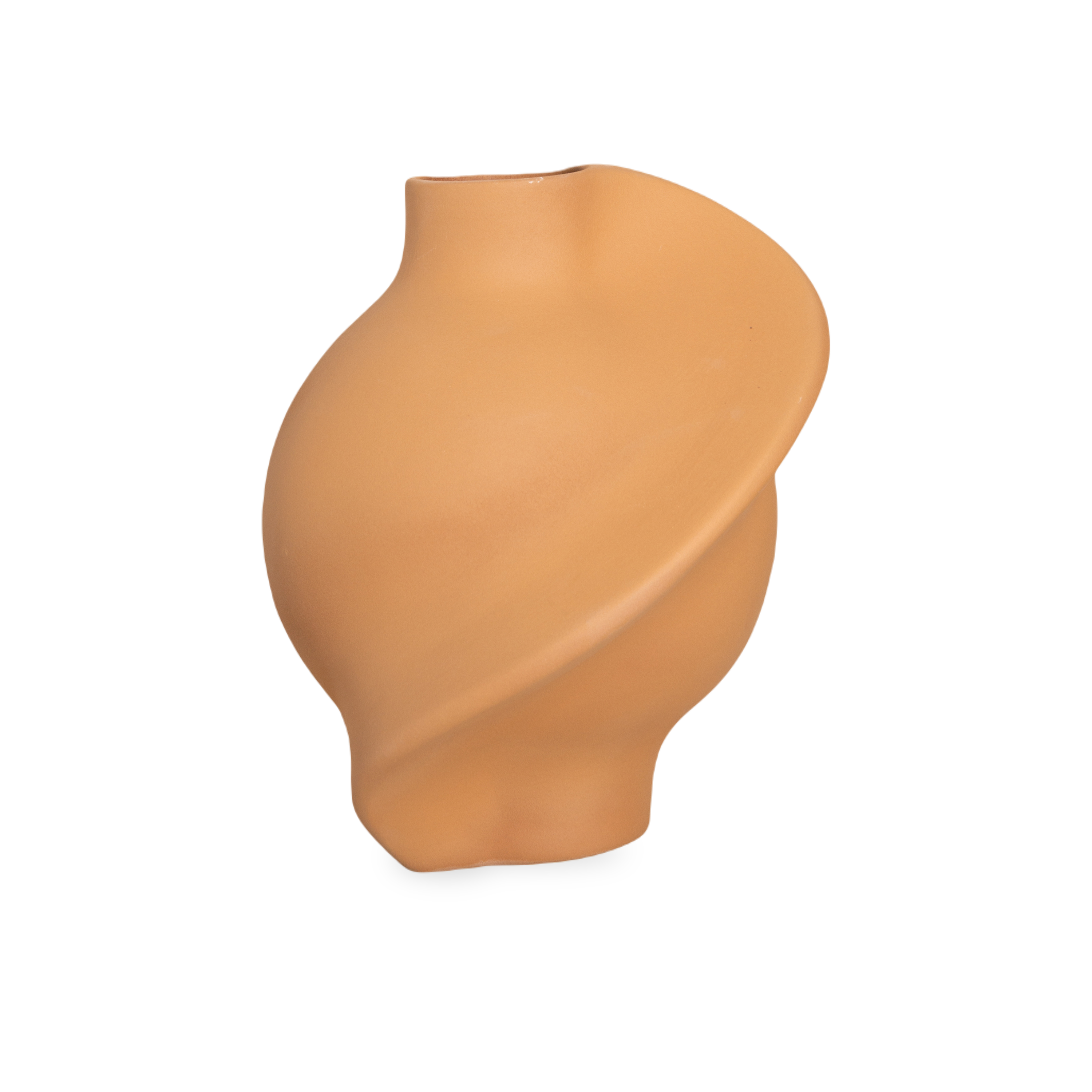 Pirout Ochre Vase - Handcrafted Ceramic Flower Vase for Home Decor, Wedding Centerpiece, and Tabletop Display