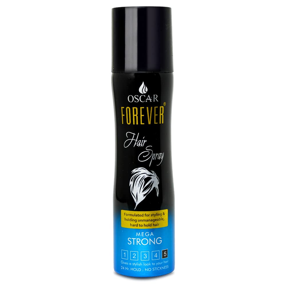 Oscar Forever Hair Spray - Strong Hold Styling Hairspray with Nourishing Formula for Men & Women (135ml) - Perfect for Daily Use, Parties & Special Occasions