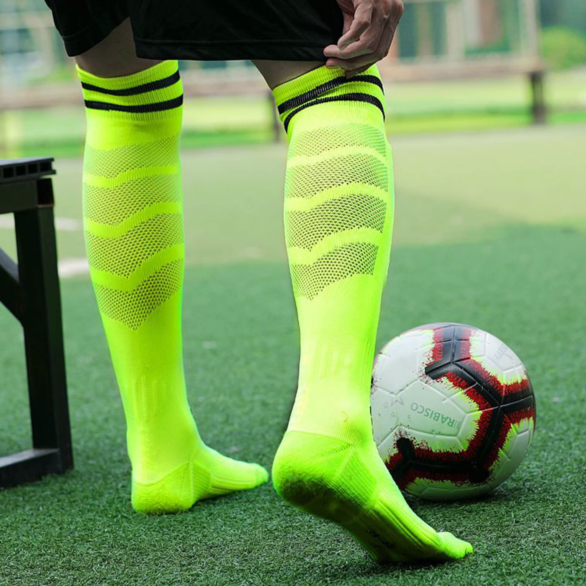 Best High Tube Football Socks for Men & Kids - Thickened Terry Bottom Long Knee Socks for Soccer, Sports & Outdoor Activities - Perfect for Training, Games & Casual Wear