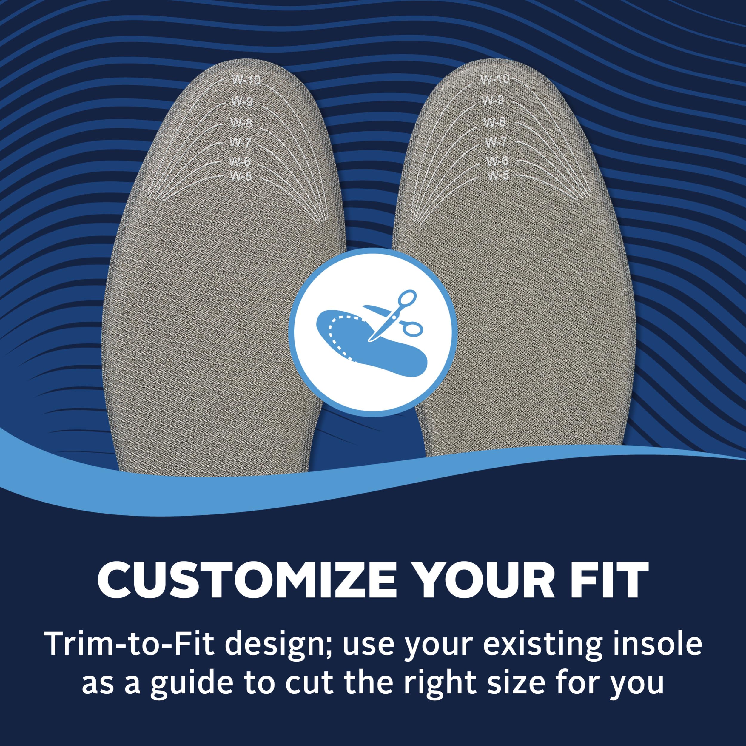 Airplus Memory Comfort Shoe Insoles with Memory Foam for Pressure Relief - Orthotic Arch Support for Men & Women - Perfect for Running, Walking & Work Shoes