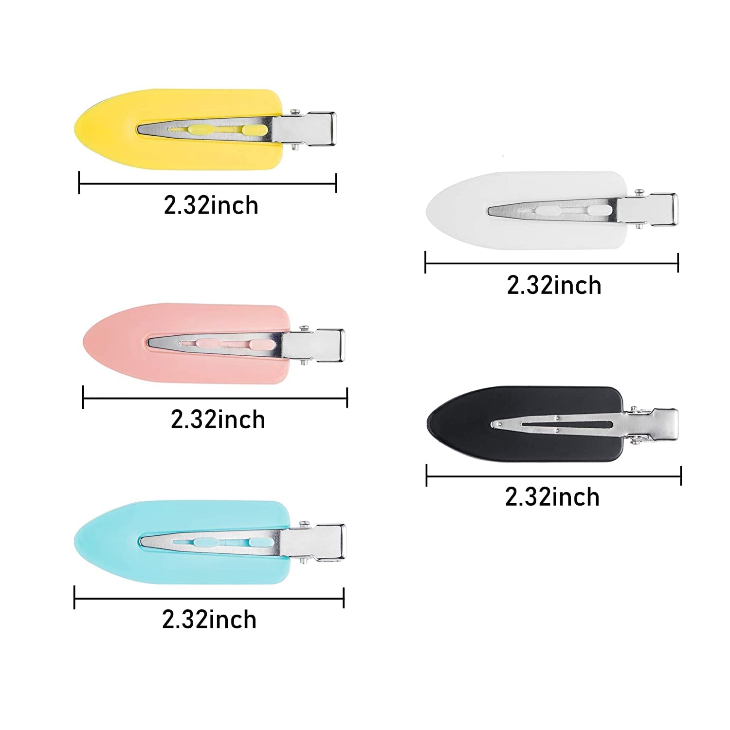 Street27 Multicolor No Bend Hair Clips - Pin Curl Clips for Women, No Crease Hair Accessories (Pack of 10) - Perfect for Styling, Makeup & Salon Use