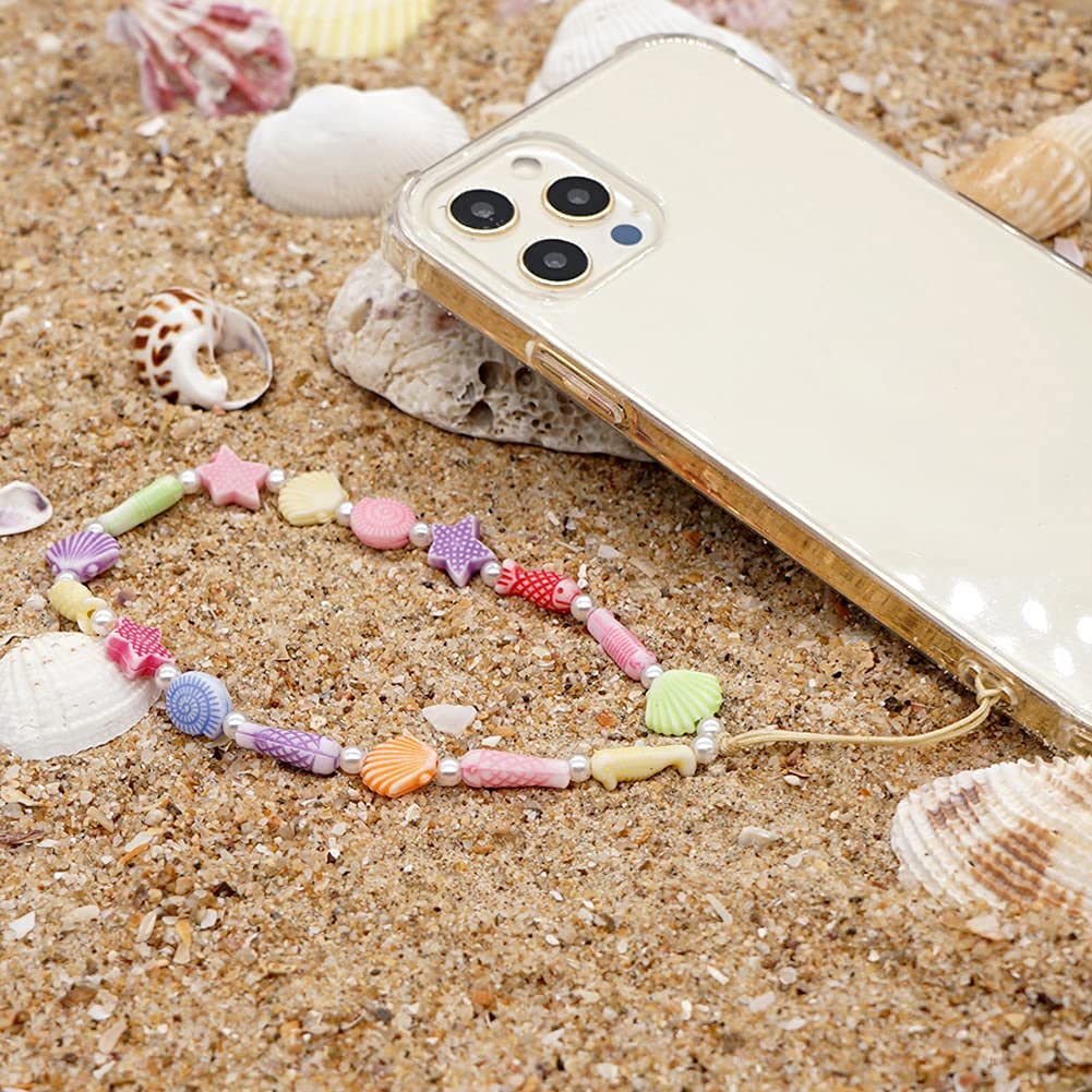 Beaded Phone Lanyard Wrist Strap for Women & Girls - Stylish Phone Charm Decoration for iPhone, Samsung & Smartphones - Perfect for Work, Travel & Everyday Use