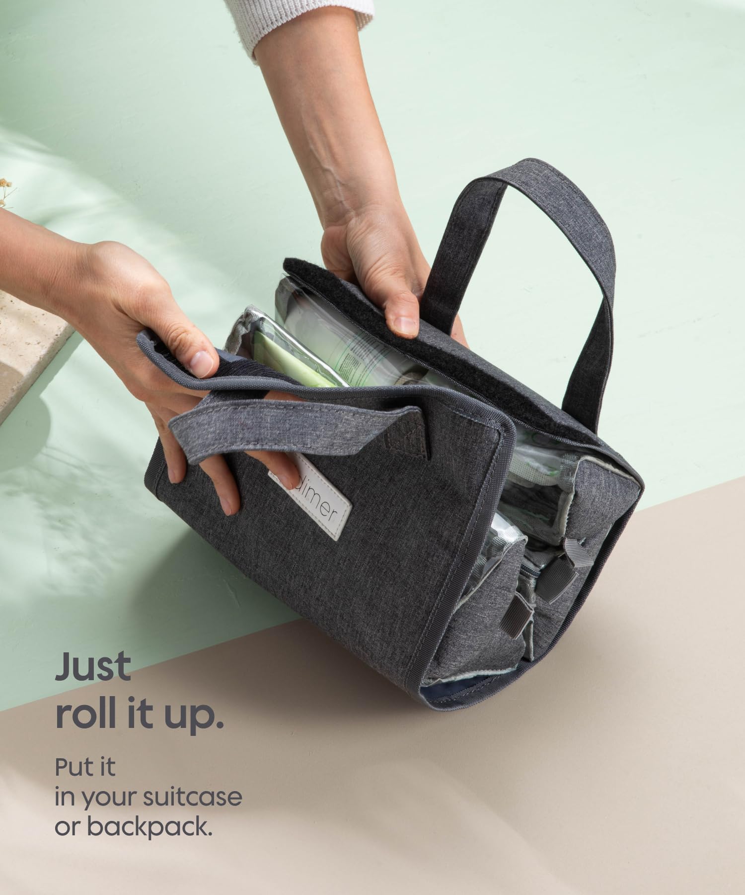 Compact Hanging Toiletry Bag for Women Travel - 4 Removable Compartments - Perfect for Makeup & Medicine - TSA Approved