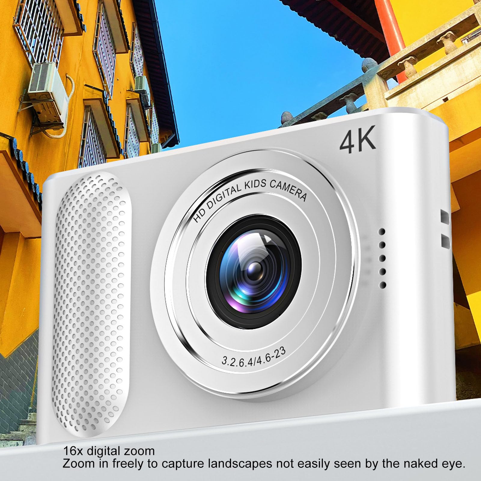 1080P HD Digital Camera with 16X Zoom & Autofocus - 2.4 Inch TFT Screen Portable Pocket Camera for Vlogging, Travel, Kids (White) | Perfect for YouTube, TikTok, Family Events & Outdoor Adventures