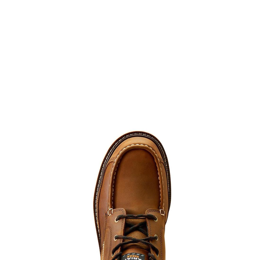 Rebar Lift Composite Toe Chukka Work Boots - Distressed Brown Safety Shoes for Construction & Heavy Duty Work | OSHA Compliant Workwear for Electricians, Carpenters & Warehouse Workers