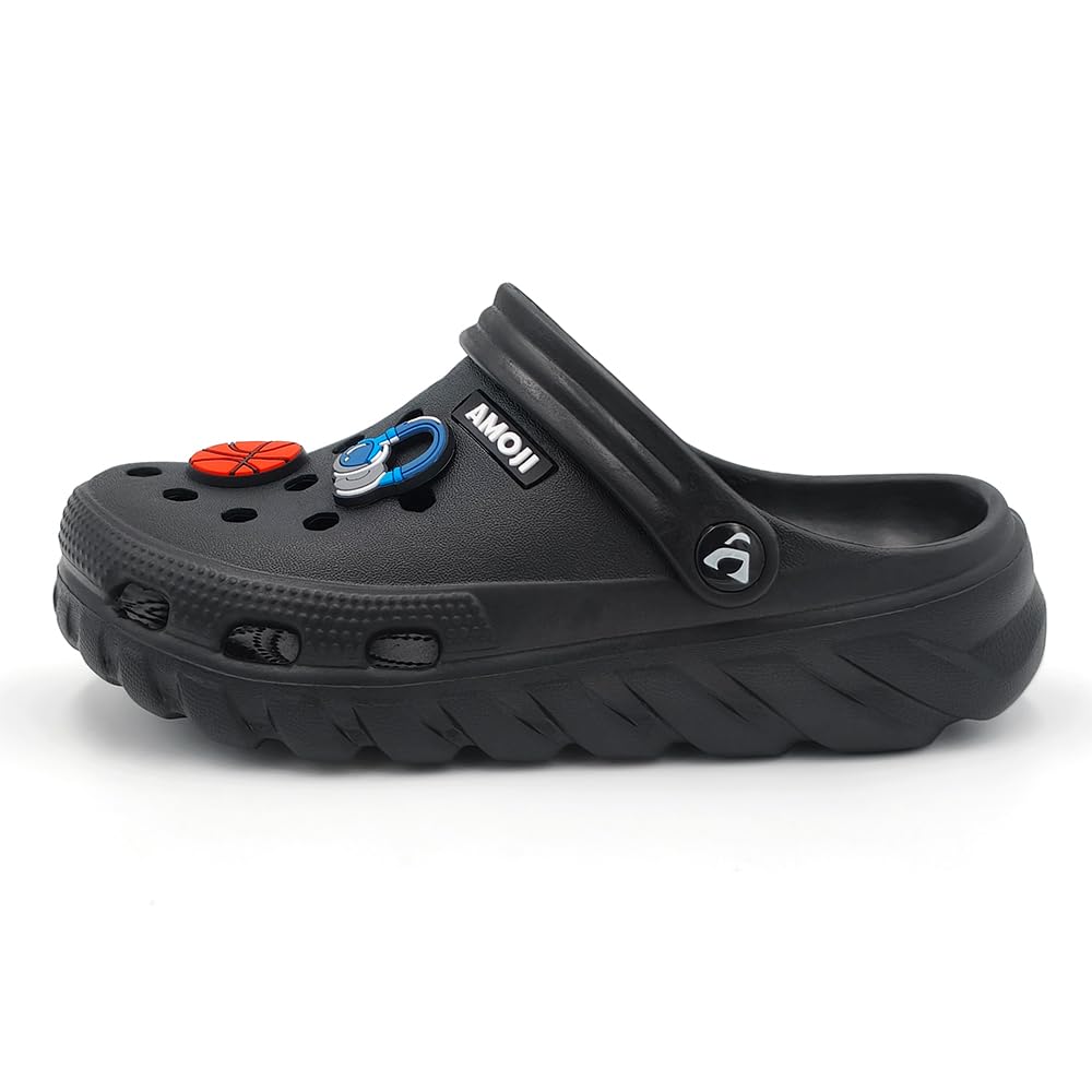 Amoji Kids Garden Clogs - Slip On Waterproof Outdoor Shoes for Boys & Girls - Perfect for Beach, Pool, Backyard & Playtime