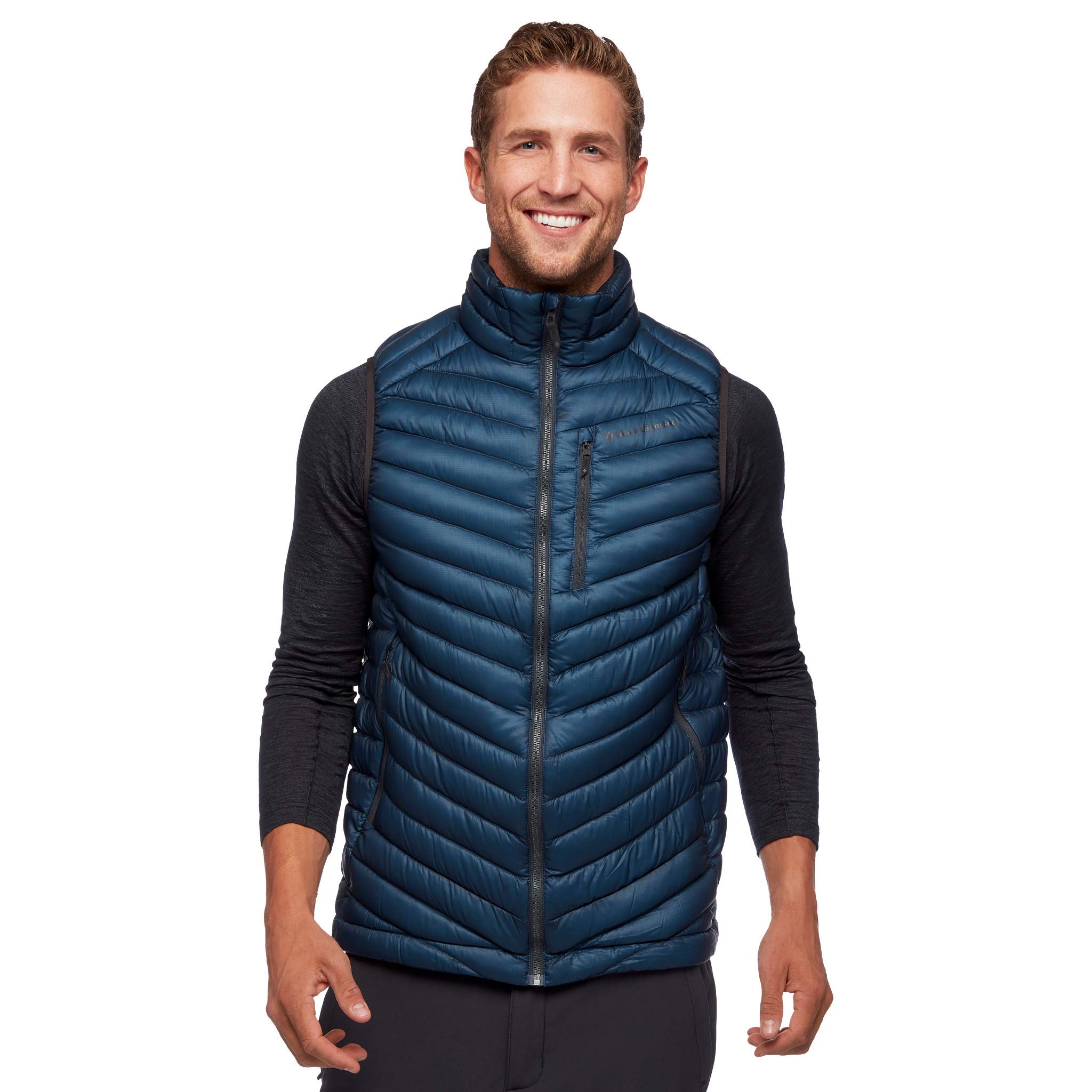 Black Diamond Equipment Men's Approach Down Vest - Lightweight Insulated Puffer Vest for Hiking, Climbing & Outdoor Adventures
