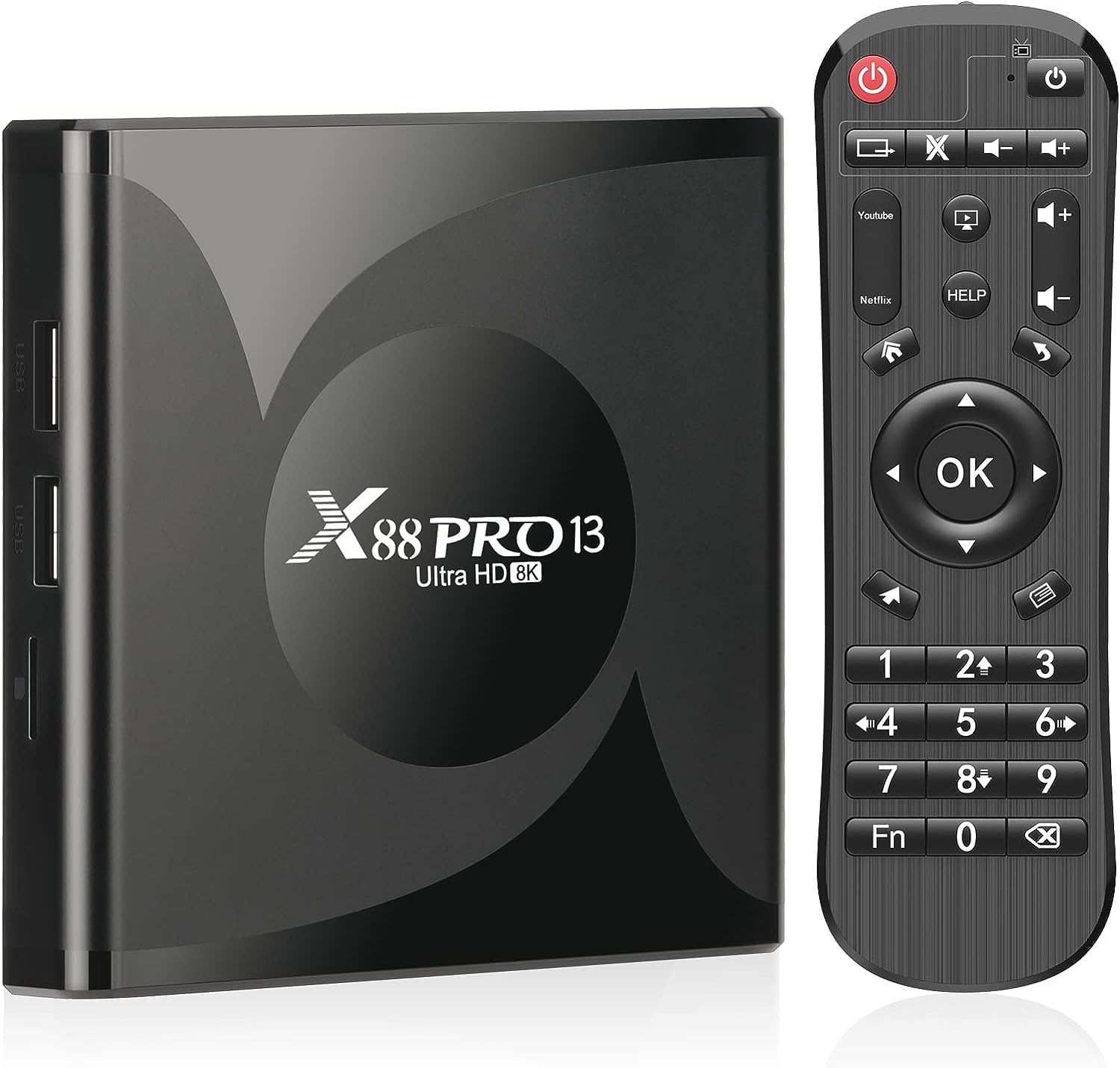 Android 13.0 TV Box 4GB RAM 64GB ROM - RK3528 Quad-Core Smart TV Box with 8K Ultra HD, 2.4G/5G Dual WiFi, Bluetooth 5.0 & 100M Ethernet - Perfect for Streaming Netflix, Hulu, YouTube and Gaming
