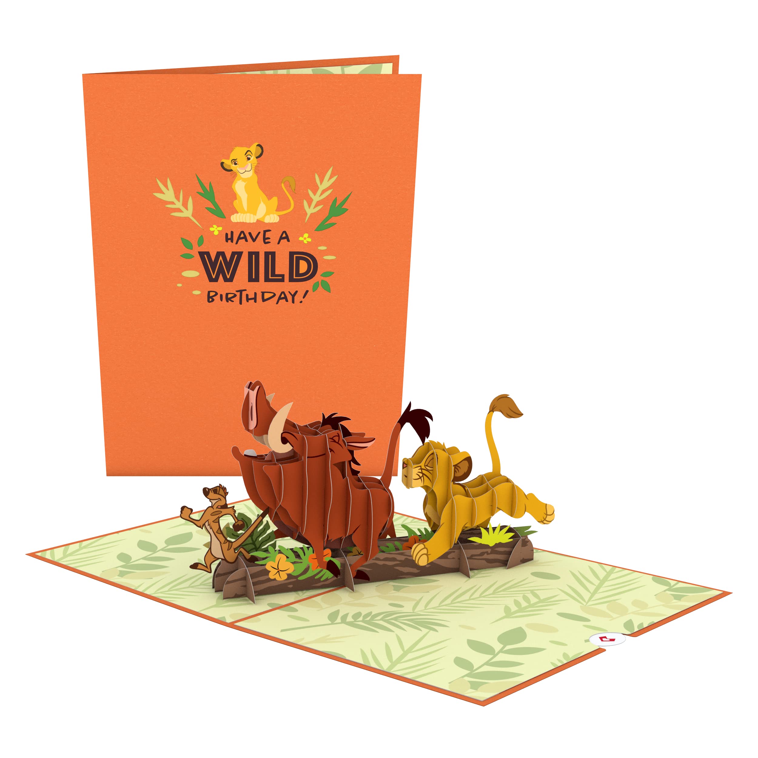 Disney The Lion King Wild Birthday Pop-Up Greeting Card - Handcrafted 3D Pop Up Card for Birthday Gifts - 5x7 Inch Premium Greeting Card for Kids, Adults, Disney Fans - Perfect for Birthdays, Anniversaries & Special Occasions