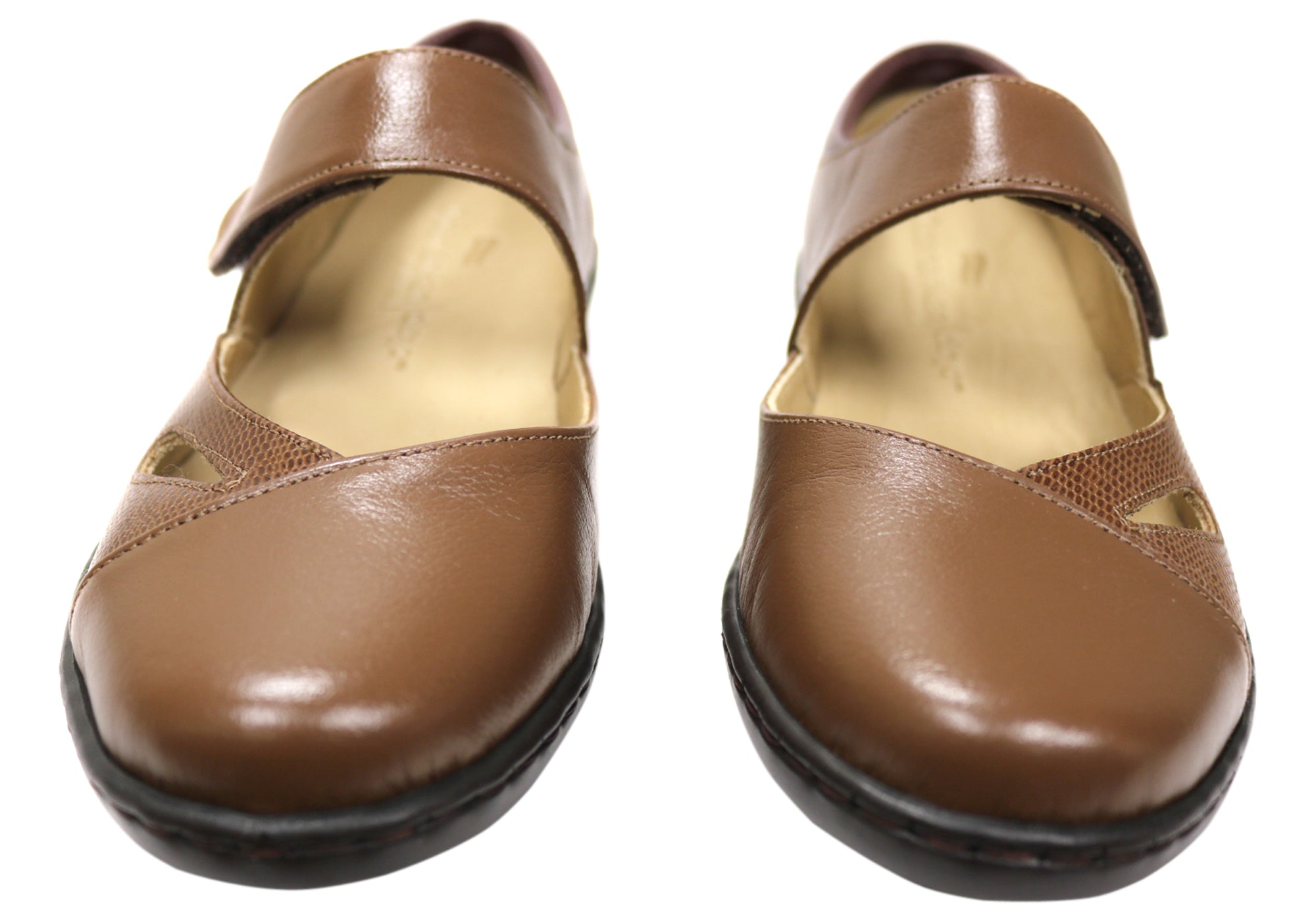 Opananken Paula Women's Comfortable Brazilian Leather Mary Jane Shoes - Elegant & Supportive for Work, Walking & Casual Wear