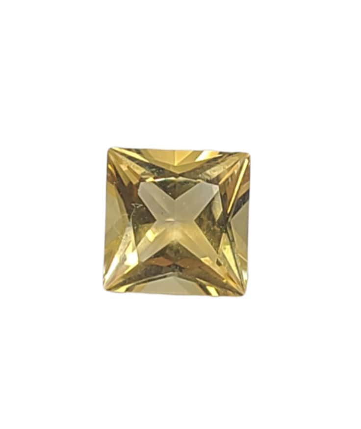 1.36ct Natural Brazilian Citrine Gemstone - 7mm Princess Cut, VVS Clarity, Eye Clean Loose Stone - November Birthstone for Jewelry Making - Wholesale Price for Engagement Rings, Pendants & Earrings