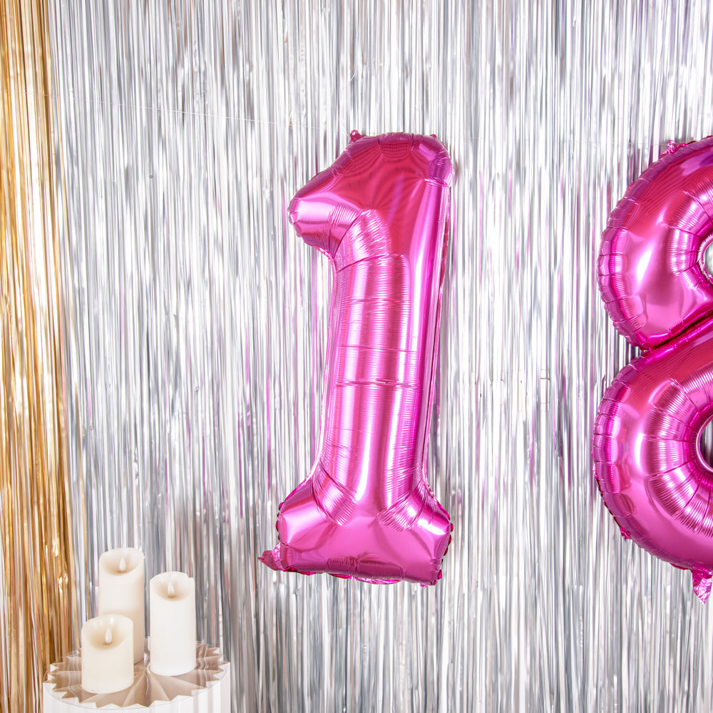 Balloonify Pink Mylar Number 1 Balloon - 40 Inch Large Foil Balloon for Birthday Party Decorations, Baby Shower, Anniversary Celebrations & Photo Backdrops