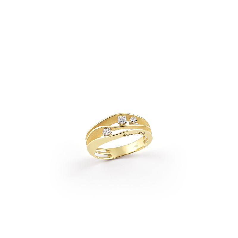 0.19ct Natural Diamond Ring for Women - Elegant Dune Design Wedding & Engagement Ring - Perfect for Anniversary, Proposal & Special Occasions