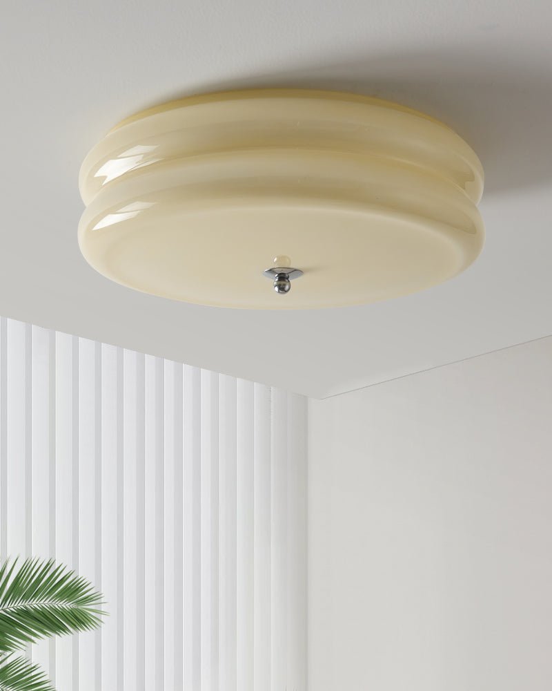 Art Deco Vintage Ceiling Light Fixture - Antique Bronze Finish, Crystal Accents - Perfect for Dining Room, Bedroom, or Foyer Lighting