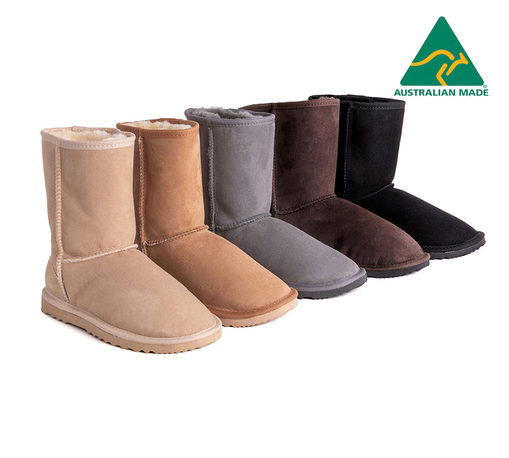 Australian Shepherd® Genuine Sheepskin UGG Boots - Classic Short Winter Boots for Women & Men | Warm & Cozy for Home, Travel & Outdoor