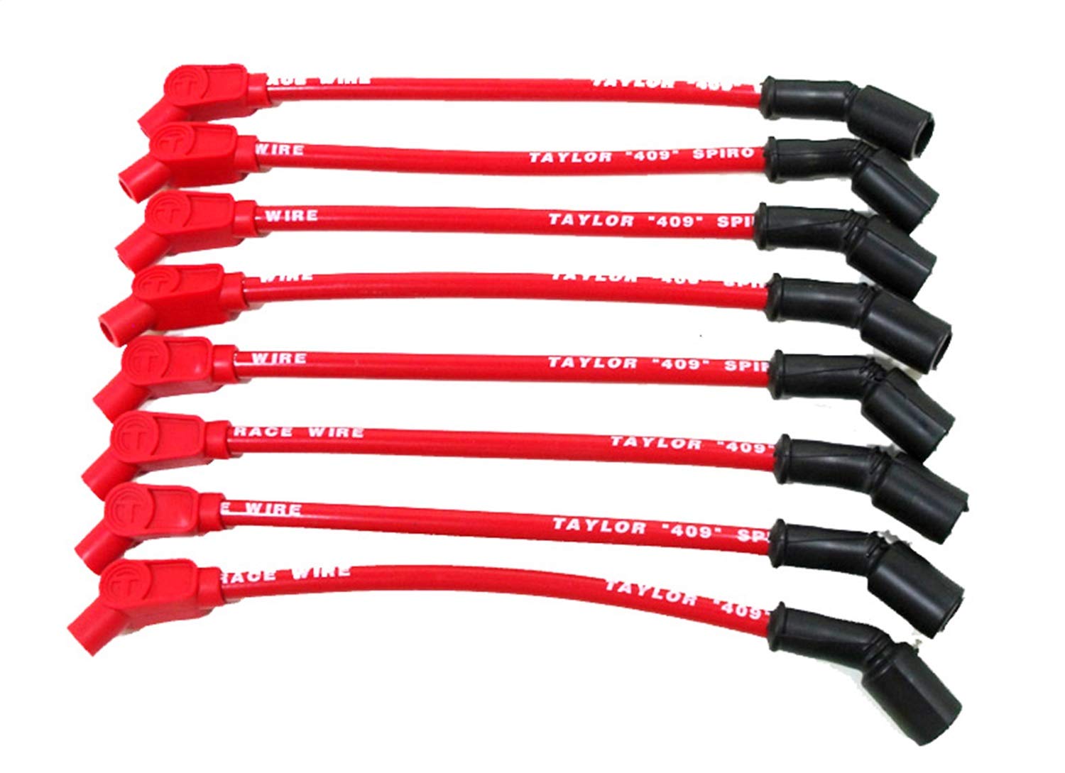 Taylor Cable 79213 High Performance Spark Plug Wire Set - Red, Compatible with Ford, Chevy, Dodge & More - Perfect for Engine Upgrades & Automotive Repairs