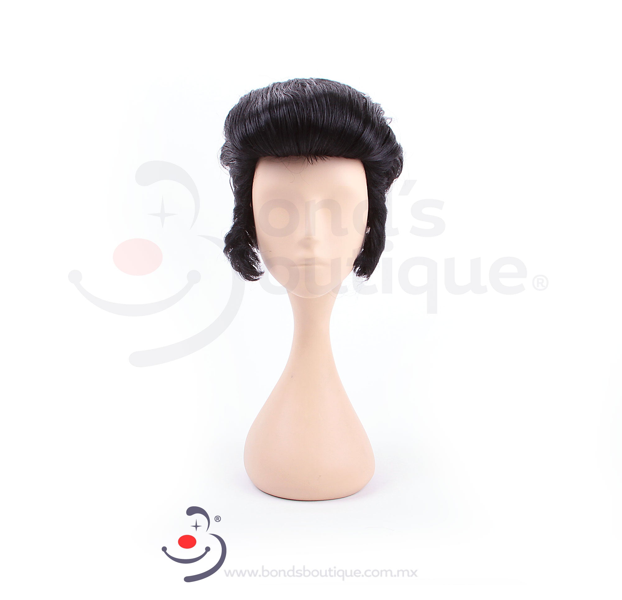 Elvis Black Wig for Women & Men - High-Quality Synthetic Costume Wig for Halloween, Cosplay, and Parties - Perfect for Elvis Presley Impersonators and Themed Events