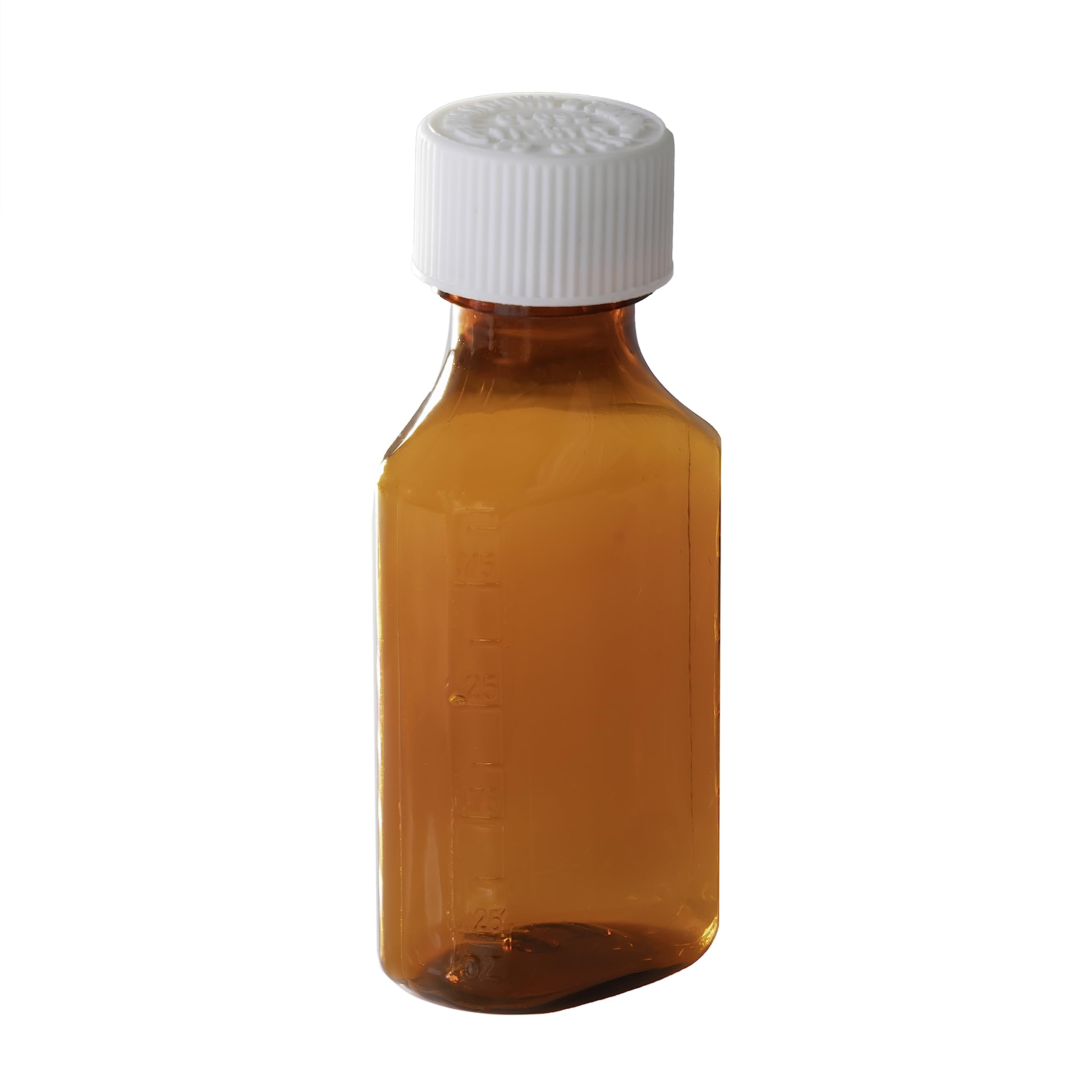 10 Pack 2oz Child Resistant Amber Plastic Medicine Bottles - Light-Sensitive Prescription & Pharmaceutical Storage Containers with Safety Lids for Pharmacy, Essential Oils, CBD Tinctures & Liquid Supplements
