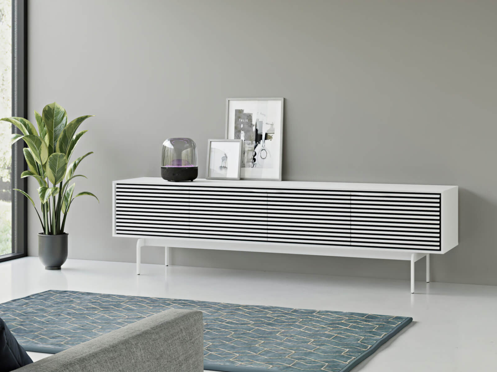 BDI Align 7473 CO Console - Modern TV Stand with Built-In Cable Management & Ventilation - Perfect for Living Room, Home Theater & Gaming Setup