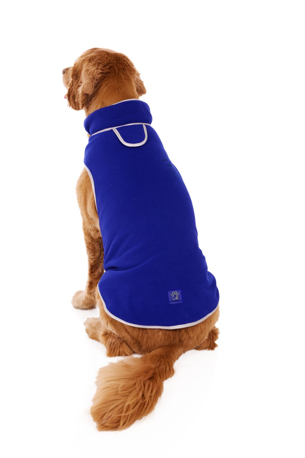 Polar Protection Dog Coat - Easy-On Velcro Fleece Jacket for Cold Weather - Adjustable Dog Vest Sweater for Small, Medium & Large Dogs (Medium, Royal Blue) - Perfect for Winter Walks & Outdoor Adventures