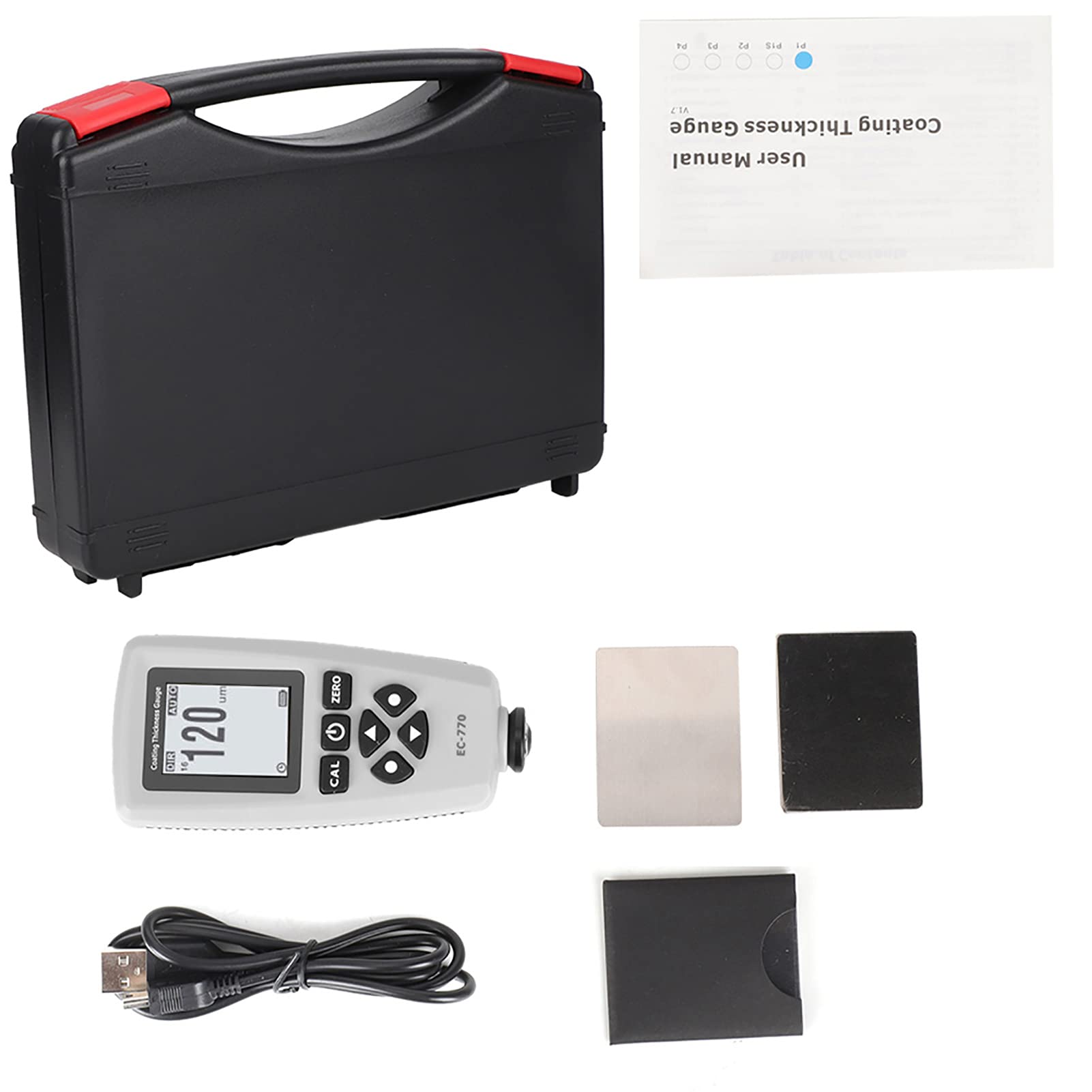 Digital Paint Film Thickness Gauge - 3-Probe Modes, Auto Power Off & Low Battery Indicator for Metal/Plastic Surfaces | Perfect for Automotive, Industrial & DIY Coating Measurements