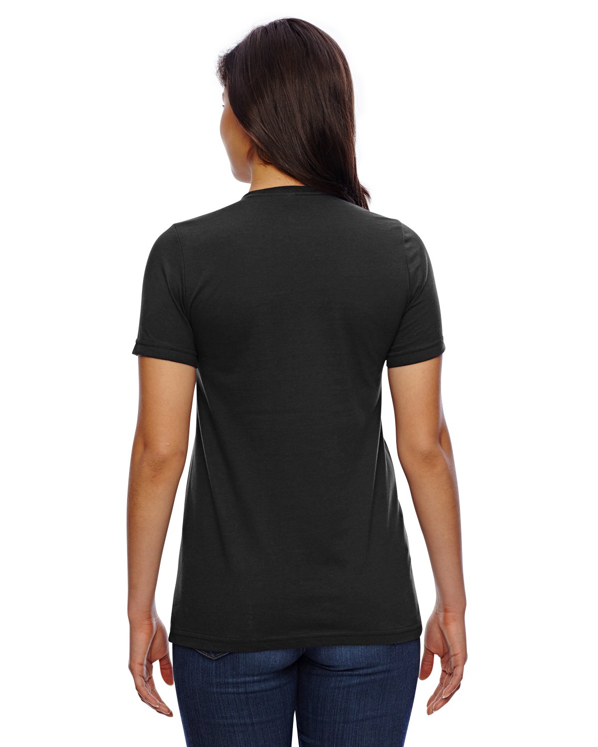 American Apparel Women's Fine Jersey Classic T-Shirt - Soft Cotton Crewneck Tee for Casual Wear, Layering & Everyday Outfits