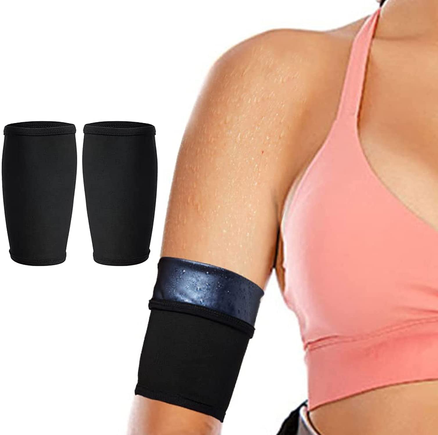 HOMETA Arm Sweat Trimmer for Women - Slimming Arm Bands, Workout Arm Trainer, Sauna Sleeves for Weight Loss & Toning | Perfect for Gym, Yoga, Running & Home Fitness