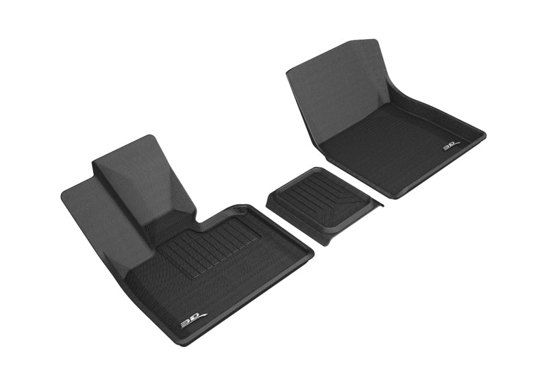 3D MAXpider Custom Fit Floor Mats for 2014-2019 BMW i3 - 1st Row Kagu Series All-Weather Protection (Black) | Perfect for Daily Commuting & Road Trips