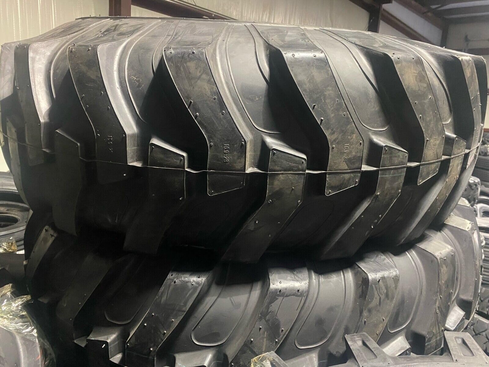 (2 Tires) 16.9-28 12PR R4 Industrial Tractor Tires - Heavy Duty Rear Backhoe Tires, Tubeless (TL) - Perfect for Farming, Construction & Landscaping Equipment