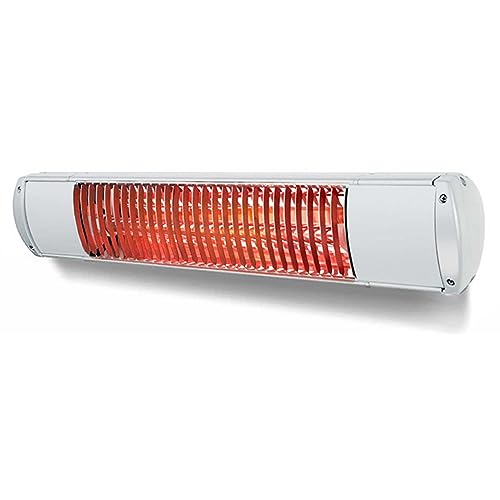 1500W Infrared Heater with Adjustable Thermostat - 120V White Space Heater for Home, Office & Garage - Energy Efficient Indoor Heating Solution