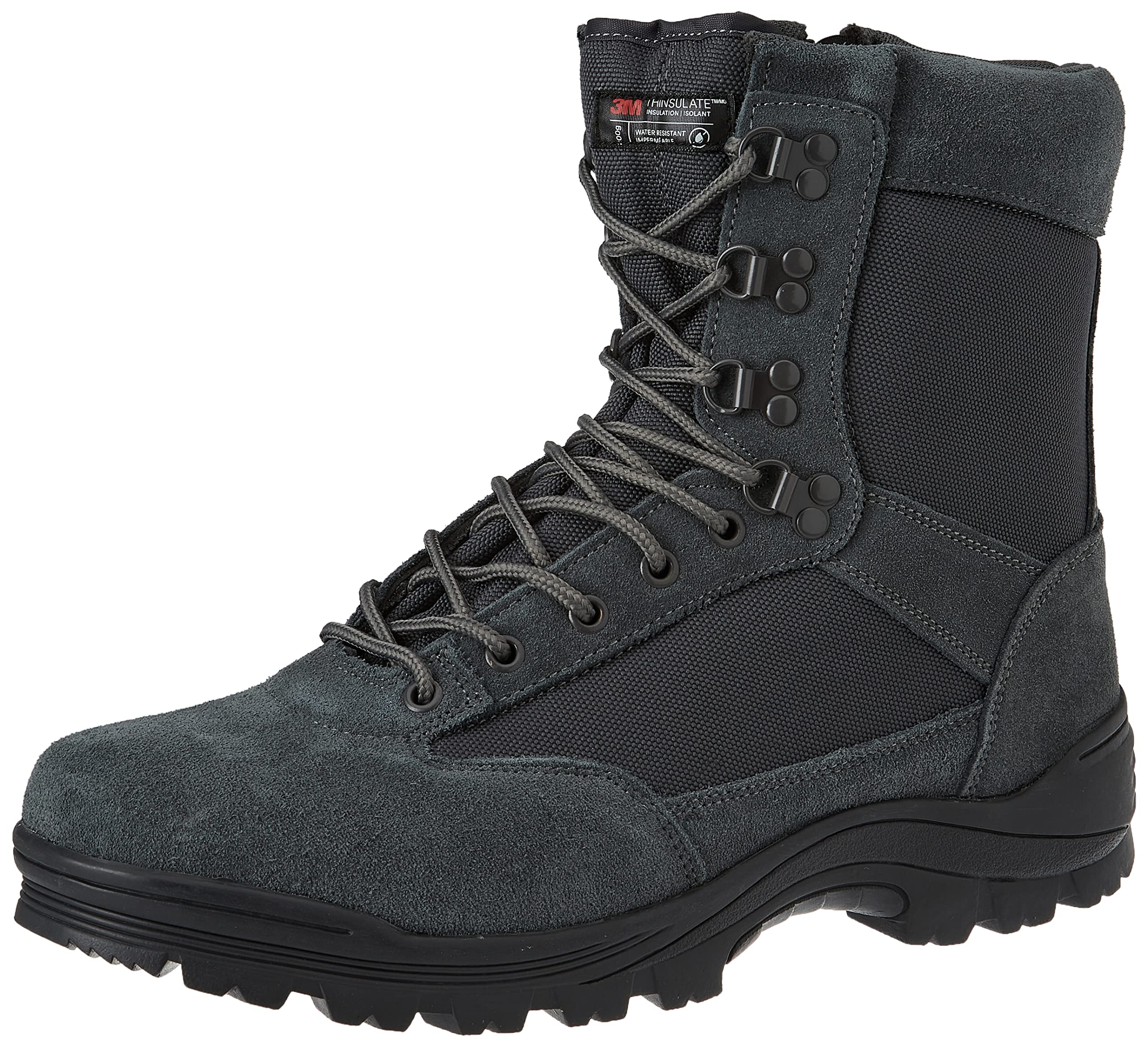 Mil-Tec Tactical Army Boots with YKK Side Zipper - Durable Military Combat Boots for Outdoor Hiking, Hunting & Work - Waterproof & Lightweight Tactical Footwear