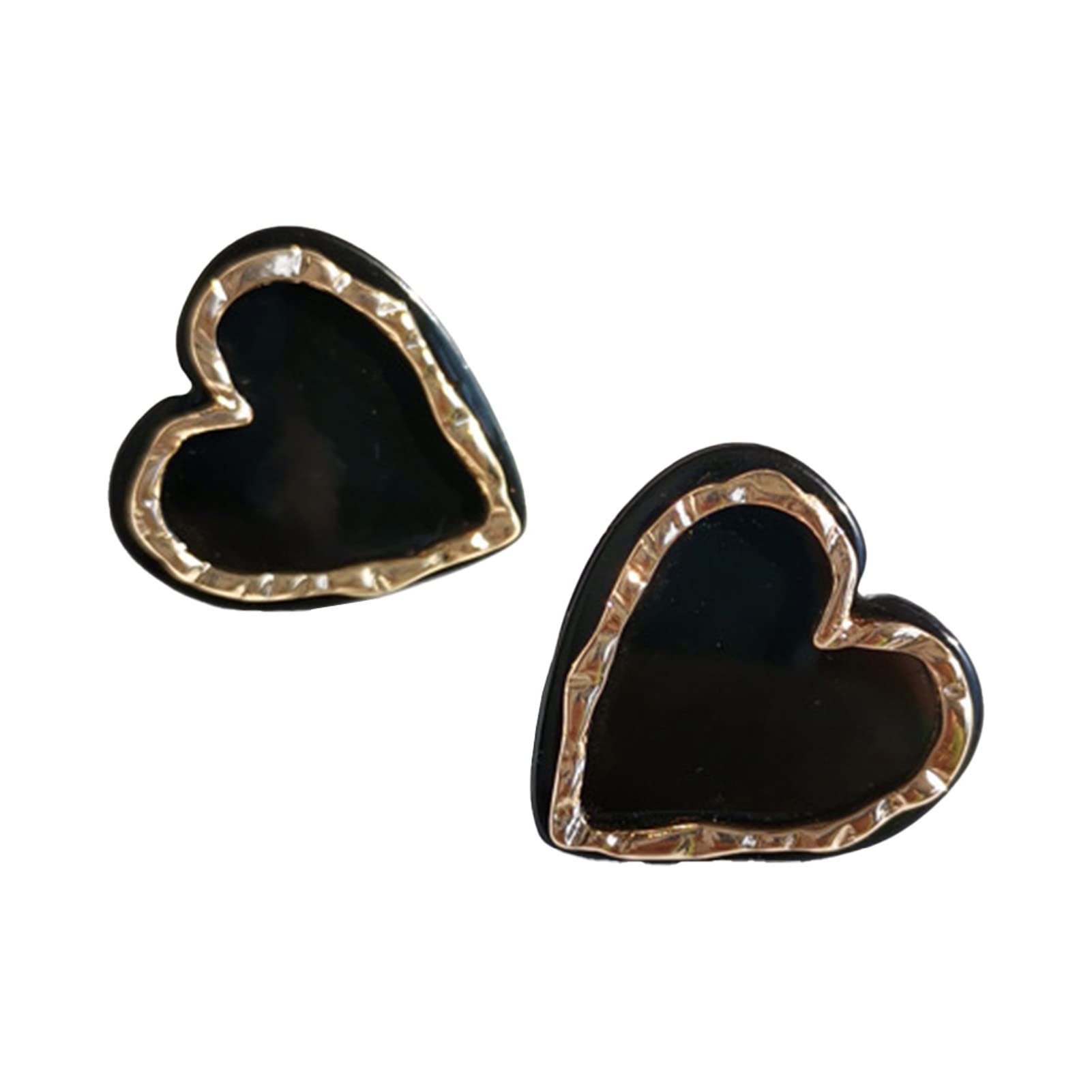 Exquisite Heart-Shaped Enamel Stud Earrings for Women - Elegant Fashion Jewelry Gift Set (1 Pair) | Perfect for Valentine's Day, Anniversary, Birthday & Everyday Wear