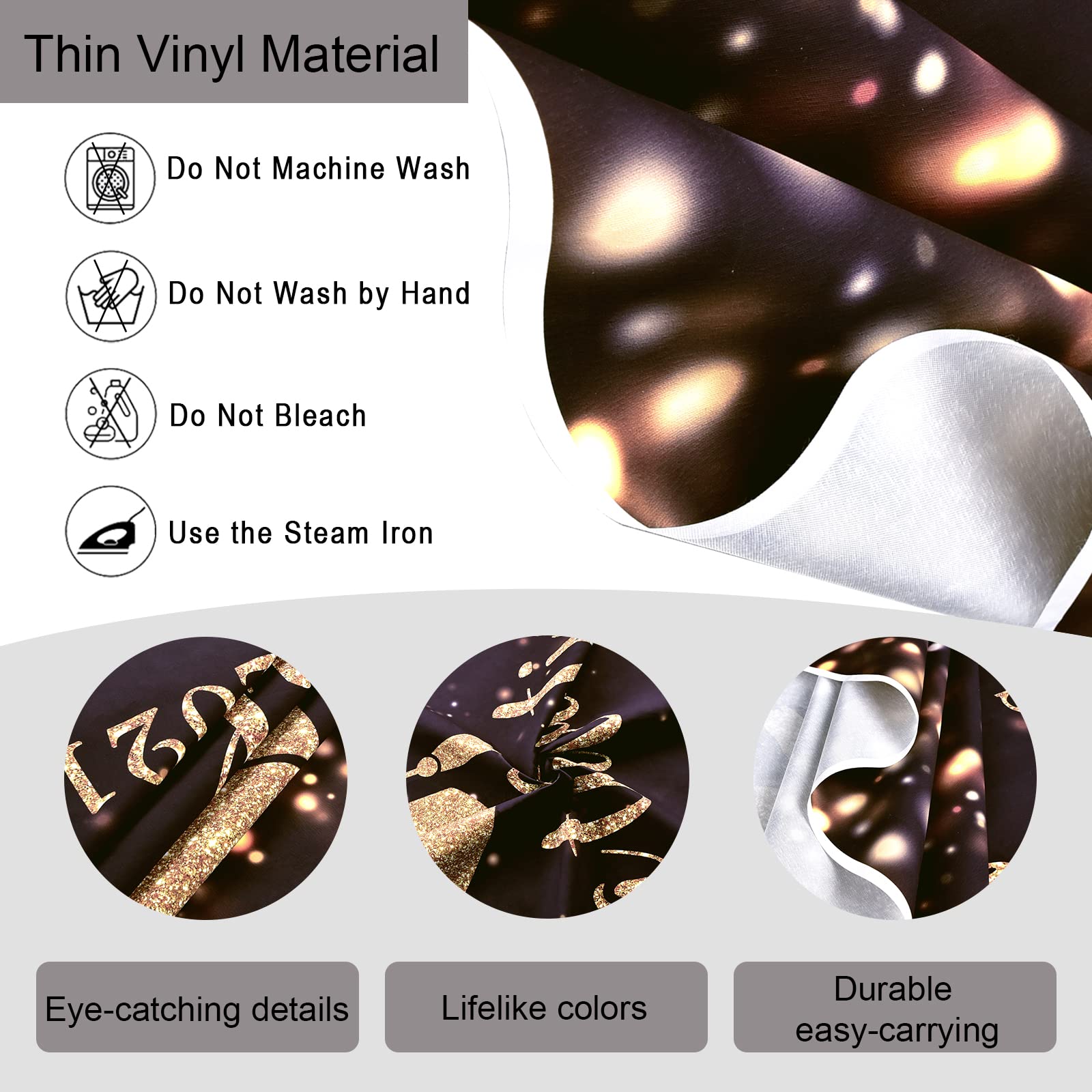 Premium Avezano Rose Gold & Black Bokeh Glitter Backdrop - 7x5ft Photography Background for Weddings, Bridal Showers, Birthday Parties, Sweet 16, Women's Bday Decor & Studio Props - Elegant Event Photo Shoot Decorations