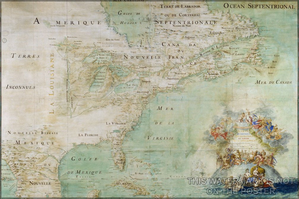 1681 Vintage North America Map Poster - 24x36 Inch Historical Wall Art for Home, Office & Classroom Decor | Antique Cartography & Educational Gift