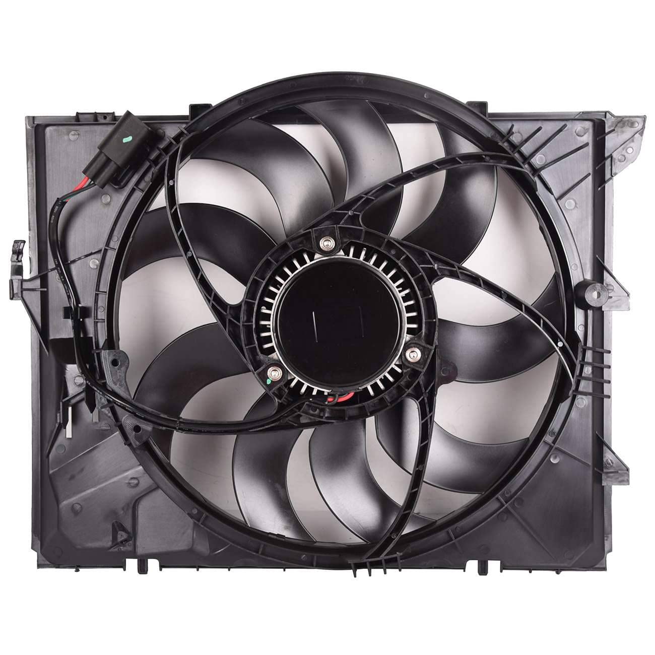 17427522055 New Front Side Radiator Electric Cooling Fan Assembly - 1PC - Perfect for Car Engine Cooling & Overheating Prevention