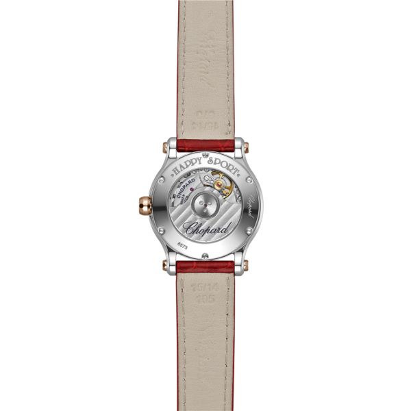 Chopard Happy Sport Ladies Watch - 18K Rose Gold & Diamonds with Stainless Steel Band | Luxury Women's Timepiece for Gifts, Special Occasions & Everyday Elegance