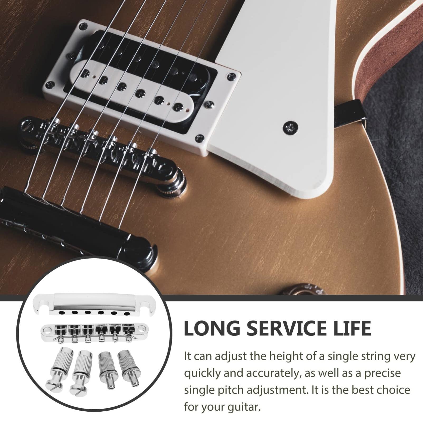 ERINGOGO 6-String Metal Guitar Bridge Saddles - Replacement Parts for Electric Guitars - Perfect for DIY Guitar Repair & Upgrades
