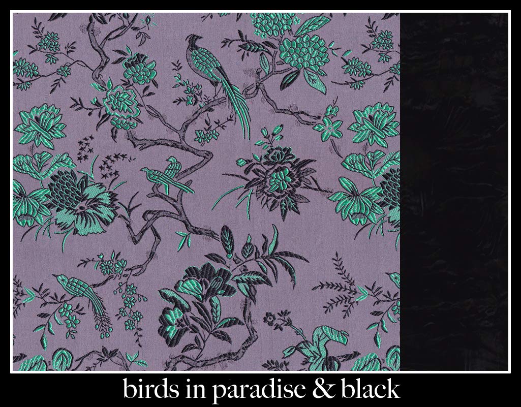 Luxury Satin Brocade & Crushed Velvet Mouse Wrist Rest with Lavender Scent - Ergonomic Support & Flaxseed Fill - Handcrafted Office Desk Comfort for Computer Work - Birds in Paradise Design - Perfect for Typing, Gaming & Long Work Sessions