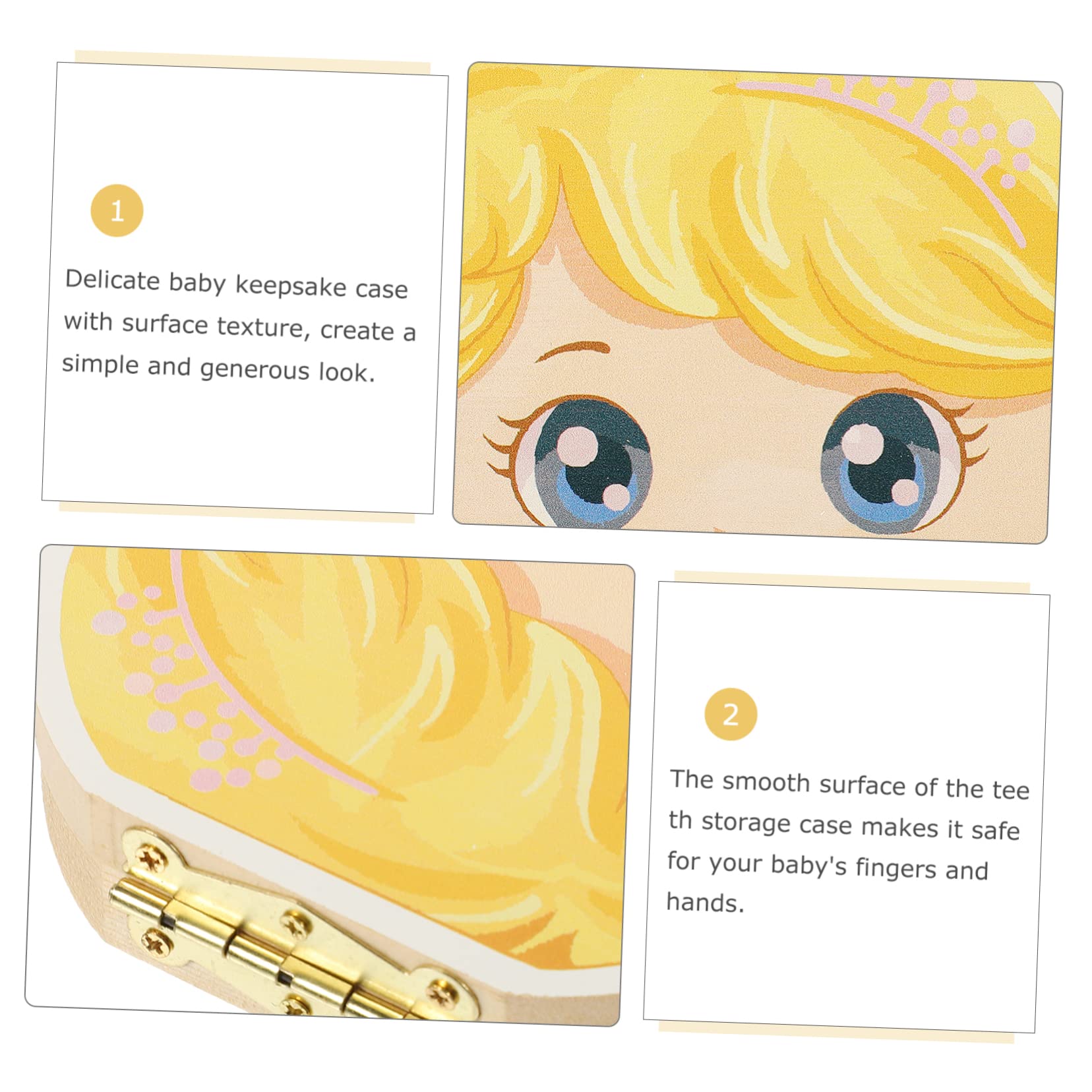 UPKOCH 3-Piece Baby Teeth Keepsake Box Set - Wooden Memory Container for First Lost Teeth, Unique Engraved Design - Perfect for Preserving Childhood Memories & Milestone Gifts