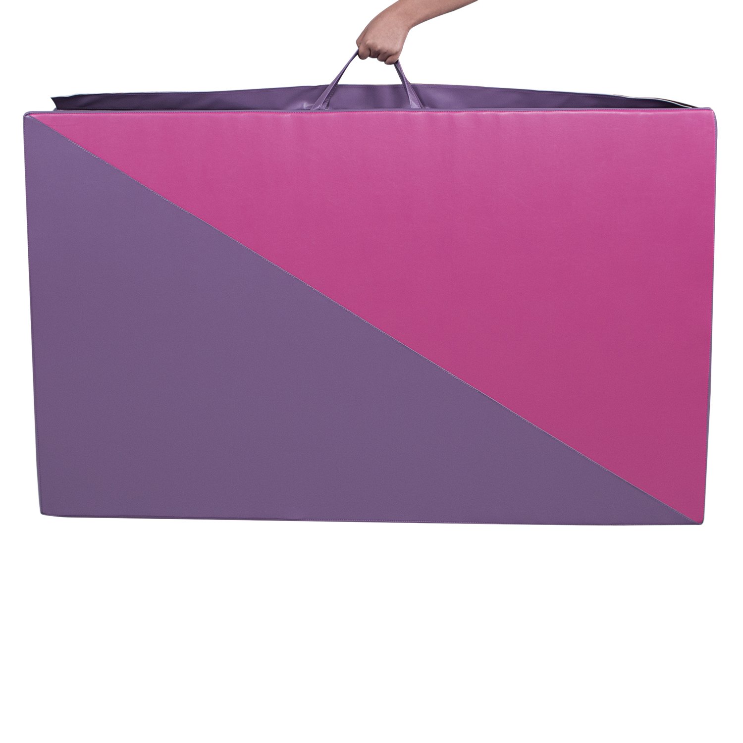 4'x10'x2 Thick Folding Gymnastics Mat - Extra Large Exercise Mat for Aerobics, Stretching, Yoga & Home Gym Workouts - Non-Slip Fitness Mat for Gymnasts, Martial Arts & Kids Play Area