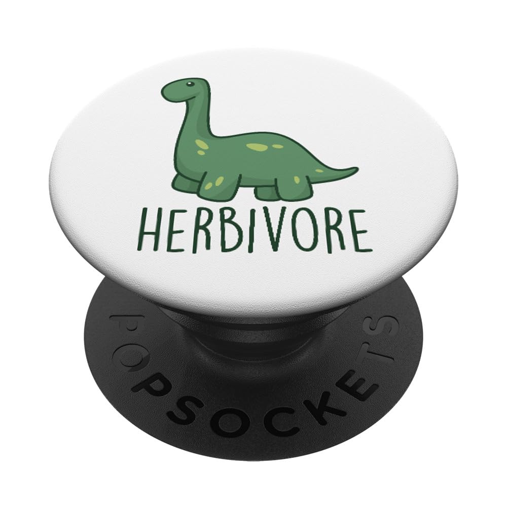 Herbivore Brachiosaurus Dinosaur PopSocket - Funny Vegetarian Dinosaur Phone Grip & Stand for iPhone, Samsung, Smartphones - Perfect for Office, Travel, and Daily Use